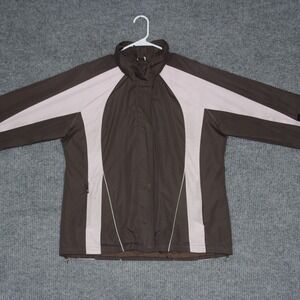 Radiance Country Men's Brown Pink Colorblock Full Zip Jacket Size Large